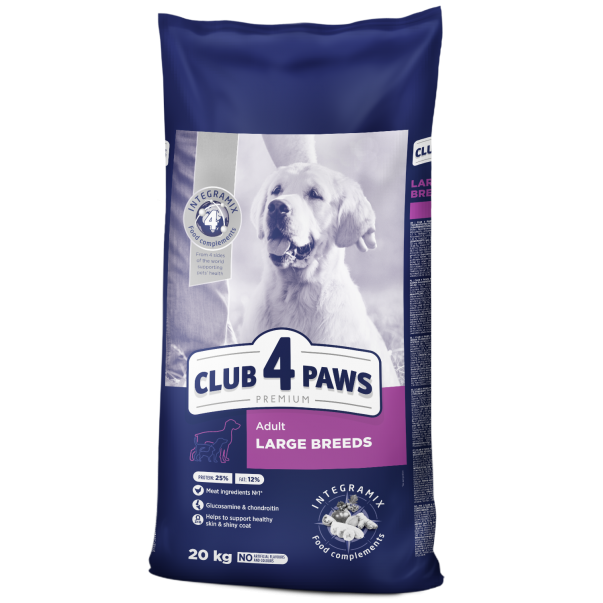 CLUB 4 PAWS Premium pro dospělé psy velkých plemen CLUB 4 PAWS Premium 20 kg (9832) - Kliknutím zobrazíte detail obrázku.