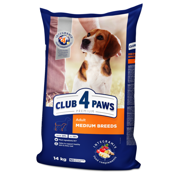CLUB 4 PAWS Premium pro dospělé psy středních plemen Na váhu 100g (9719) - Kliknutím zobrazíte detail obrázku.