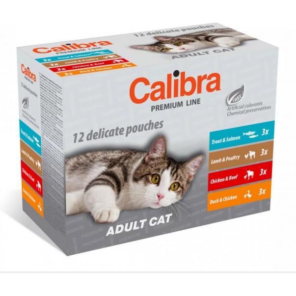 Calibra kapsičky pro kočky set 12x100g - Kliknutím zobrazíte detail obrázku.