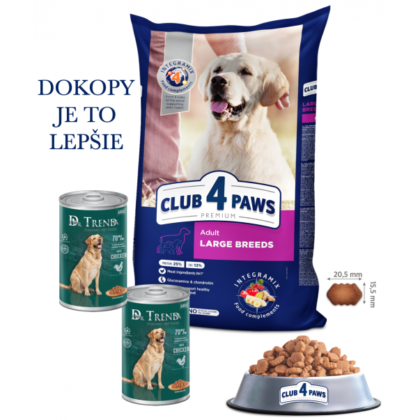 CLUB 4 PAWS™ Premium pro dospělé psy velkých plemen CLUB 4 PAWS Premium 14 kg (9641) - Kliknutím zobrazíte detail obrázku.