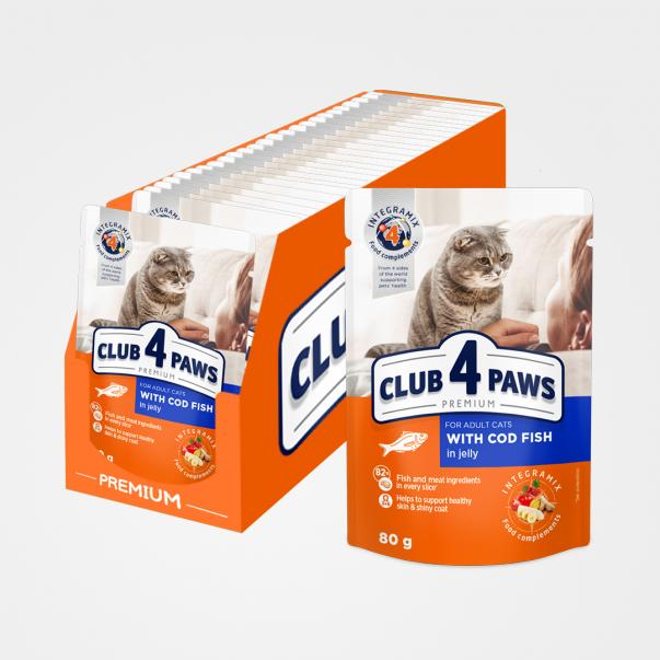CLUB 4 PAWS Premium S treskou v žele 24x100g (0705) - Kliknutím zobrazíte detail obrázku.