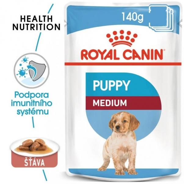 Royal Canin Medium Puppy 10× 0.14 kg - Kliknutím zobrazíte detail obrázku.