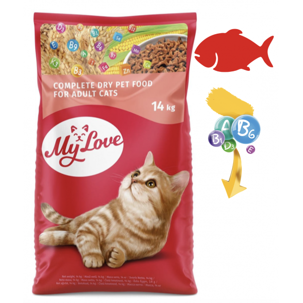 MY LOVE pro dospělé kočky s rybami 14g (8391) - Kliknutím zobrazíte detail obrázku.