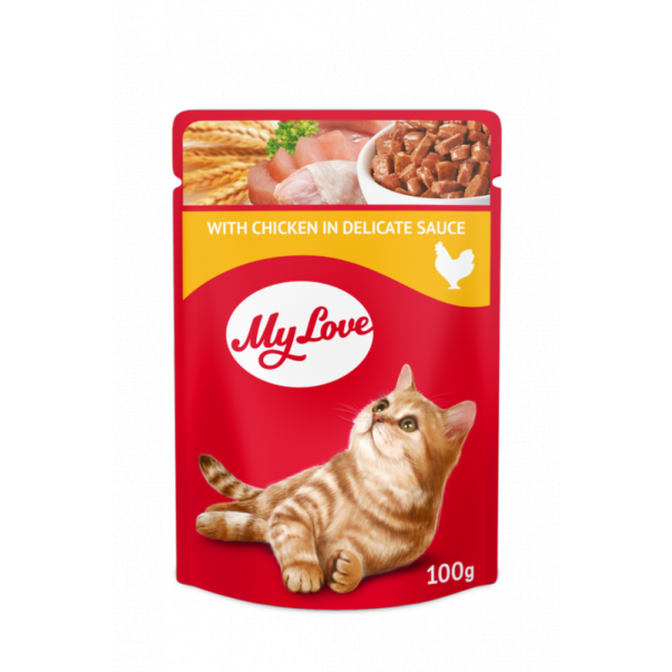 My Love kapsička pro kočky s kuřecím masem v jemné omáčce 100 g (0903) - Kliknutím zobrazíte detail obrázku.