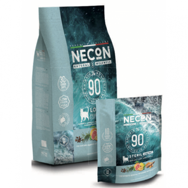NECON Linea Natural Wellness. Pro dospělé sterilizované kočky. Oceánské ryby a krill 400g (3185) - Kliknutím zobrazíte detail obrázku.