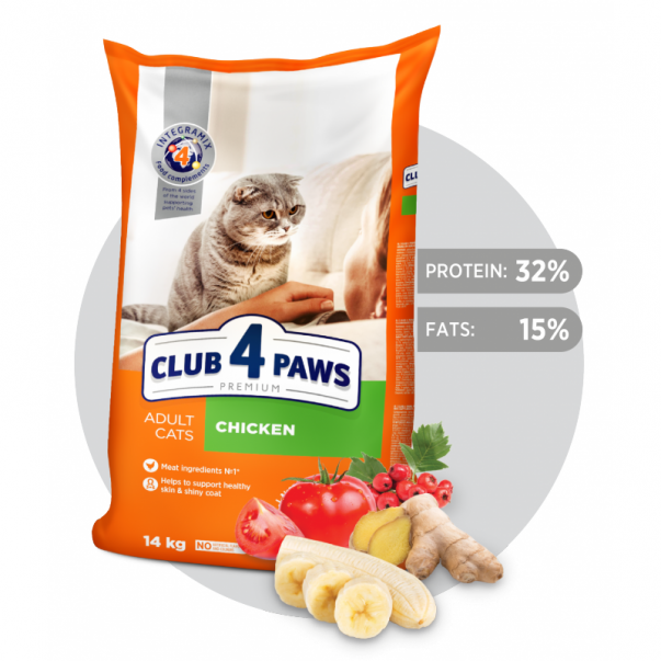 CLUB 4 PAWS Premium  pro dospělé kočky- kuře 14 kg (9146) - Kliknutím zobrazíte detail obrázku.