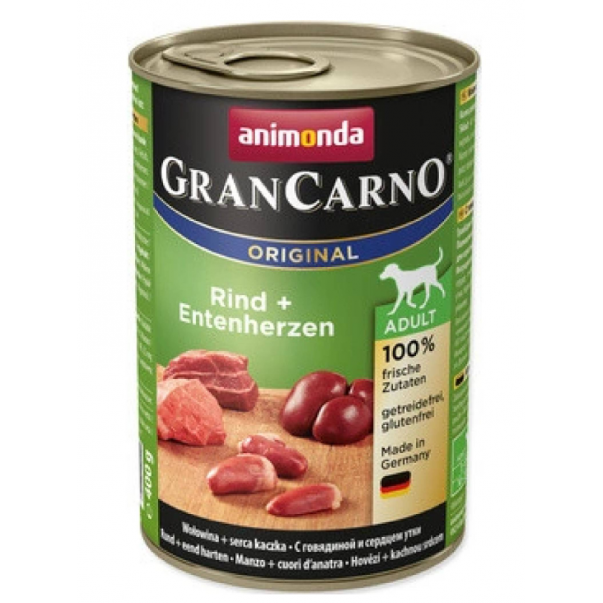 Animonda Gran Carno hovězí kachní srdce 400 g - Kliknutím zobrazíte detail obrázku.