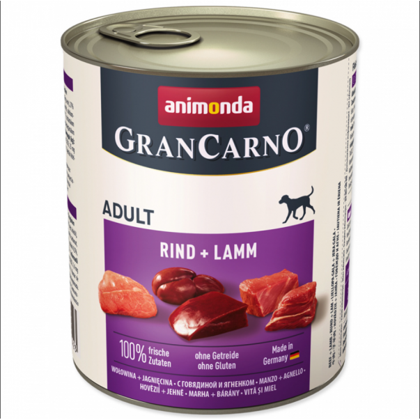 Animonda Gran Carno Adult hovězí & jehněčí 0,8 kg - Kliknutím zobrazíte detail obrázku.