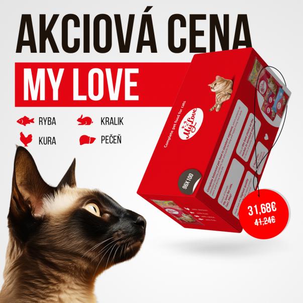 My Love kapsičky pro kočky 4 příchutě SET 4 (96x100g) 9,6kg - Kliknutím zobrazíte detail obrázku.