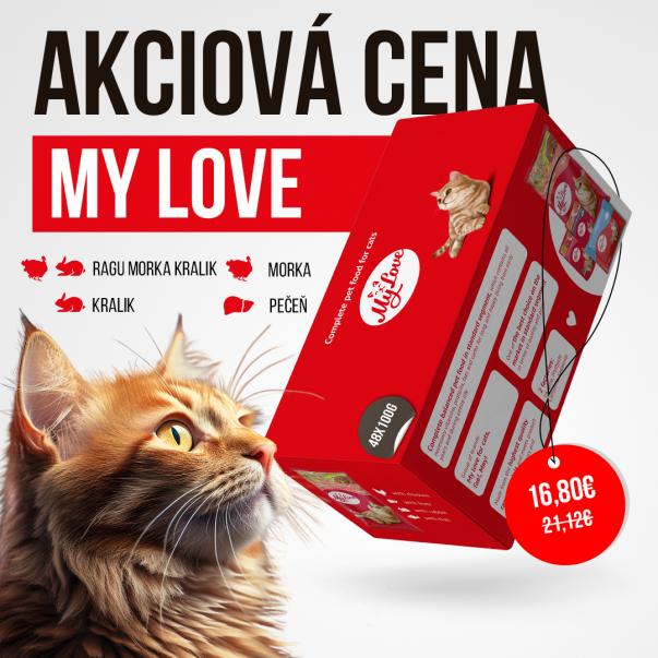 My Love kapsičky pro kočky 4 příchutě SET1 (48x100g) 4,8kg - Kliknutím zobrazíte detail obrázku.