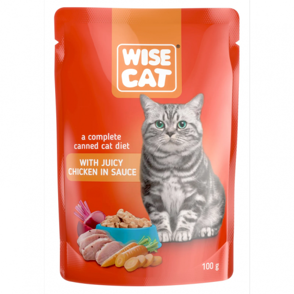 Wise Cat se šťavnatým kuřecím masem 100 g (11350 - Kliknutím zobrazíte detail obrázku.