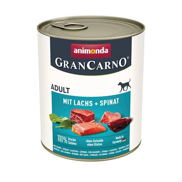 Animonda Gran Carno Original Adult hovězí a losos + špenát 0,8 kg